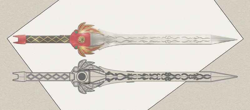 Power rangers Legacy Red Ranger Sword 3D print model - Pinshape