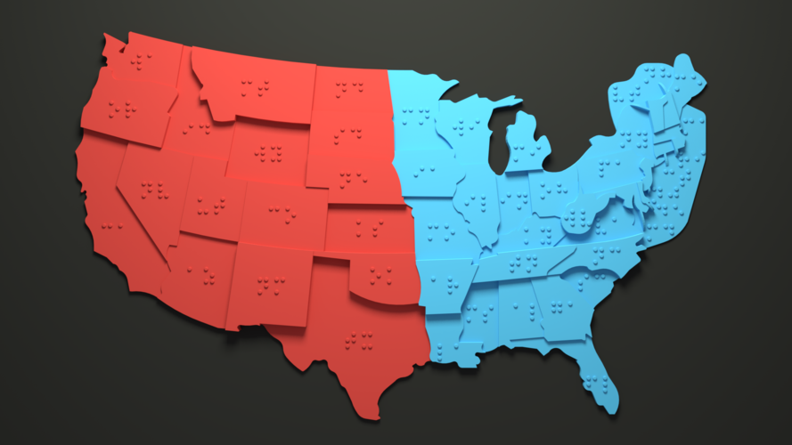 USA Braille Map: Feel The World