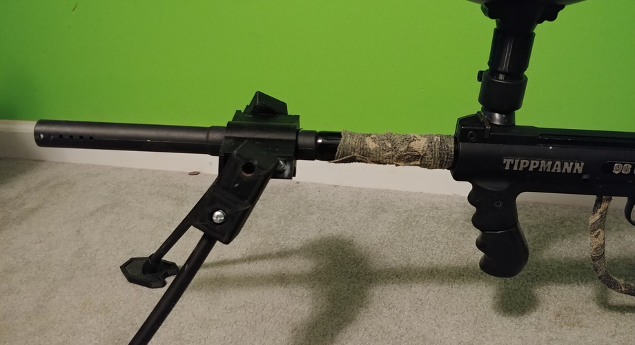 Collapsible Bi-Pod for paintball gun or air gun 3D Print 215152