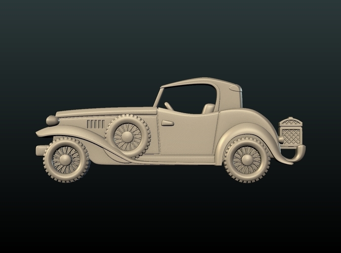 Retro Car Relief 3D Print 215276