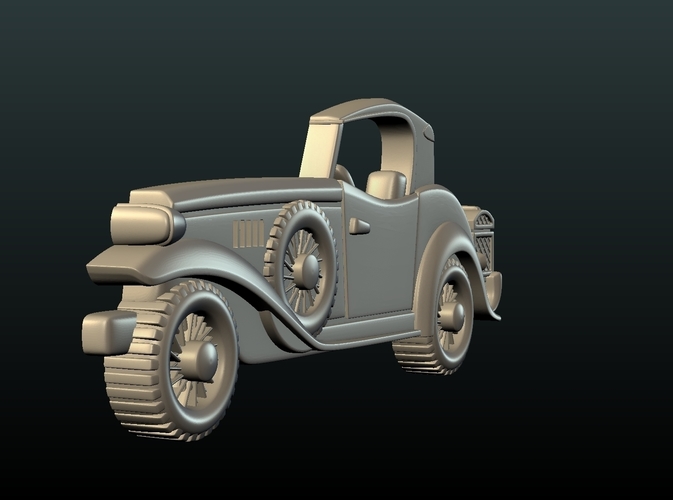 Retro Car Relief 3D Print 215279