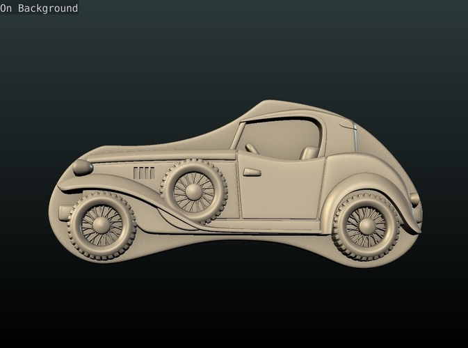 Retro Car Relief 3D Print 215283