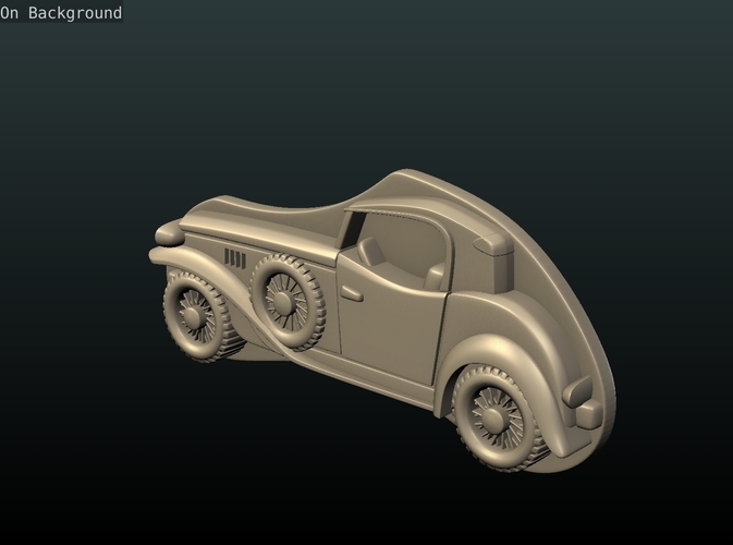 Retro Car Relief 3D Print 215284