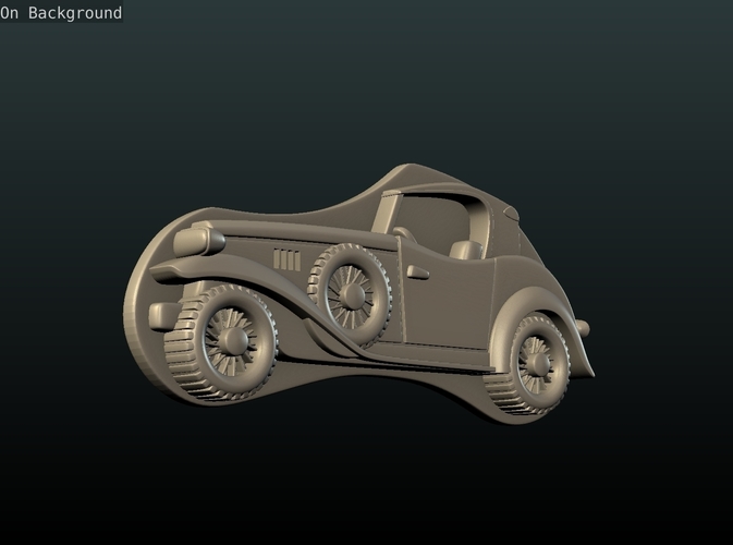 Retro Car Relief 3D Print 215285