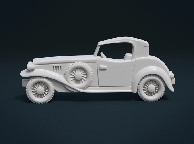 Retro Car Relief 3D Print 215289