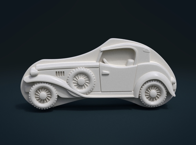 Retro Car Relief 3D Print 215290