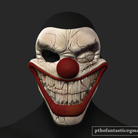 Twisted metal killer clown mask cosplay halloween helmet - Thumbnail 1