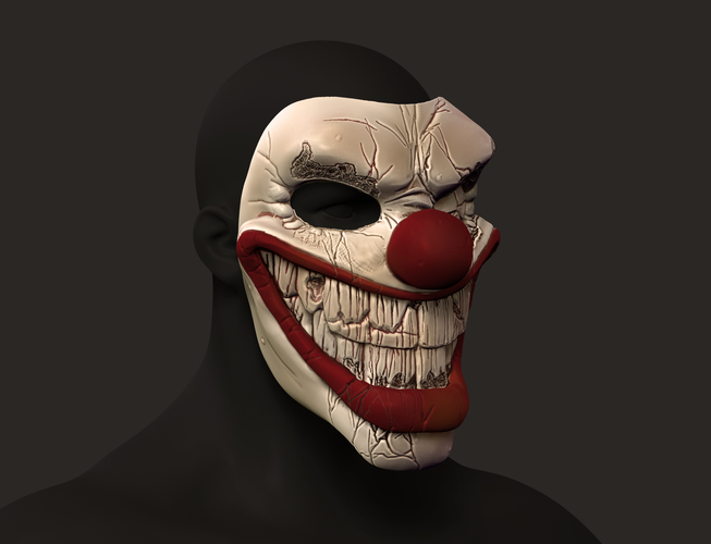 Twisted metal killer clown mask cosplay halloween helmet 3D Print 215391