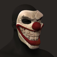 Twisted metal killer clown mask cosplay halloween helmet - Thumbnail 4