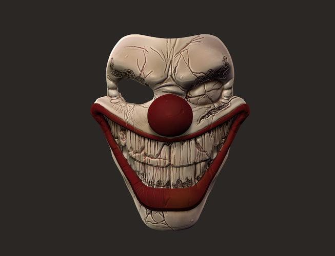Twisted metal killer clown mask cosplay halloween helmet 3D Print 215392
