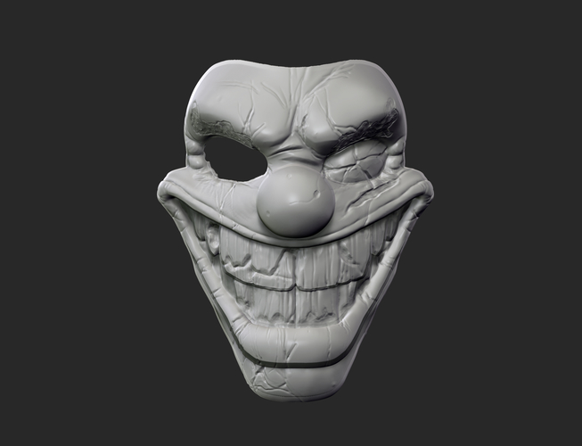 Twisted metal killer clown mask cosplay halloween helmet 3D Print 215395