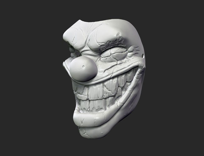 Twisted metal killer clown mask cosplay halloween helmet 3D Print 215396