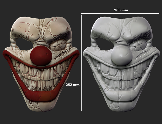 Twisted metal killer clown mask cosplay halloween helmet 3D Print 215399