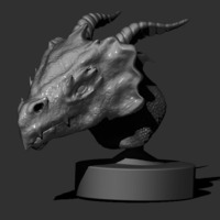 Small Dragon Head 3D Printing 21544