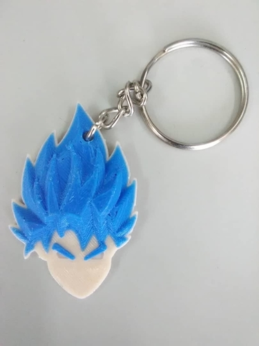 Goku Blue Keychain 3D Print 215497