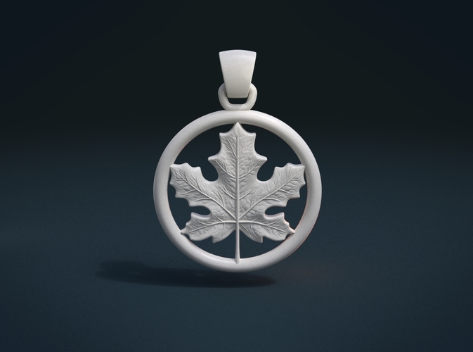 Maple Pendant 3D Print 215582