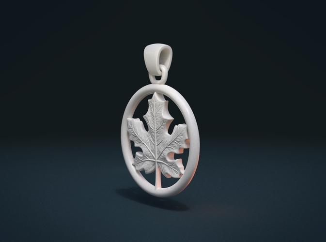 Maple Pendant 3D Print 215583