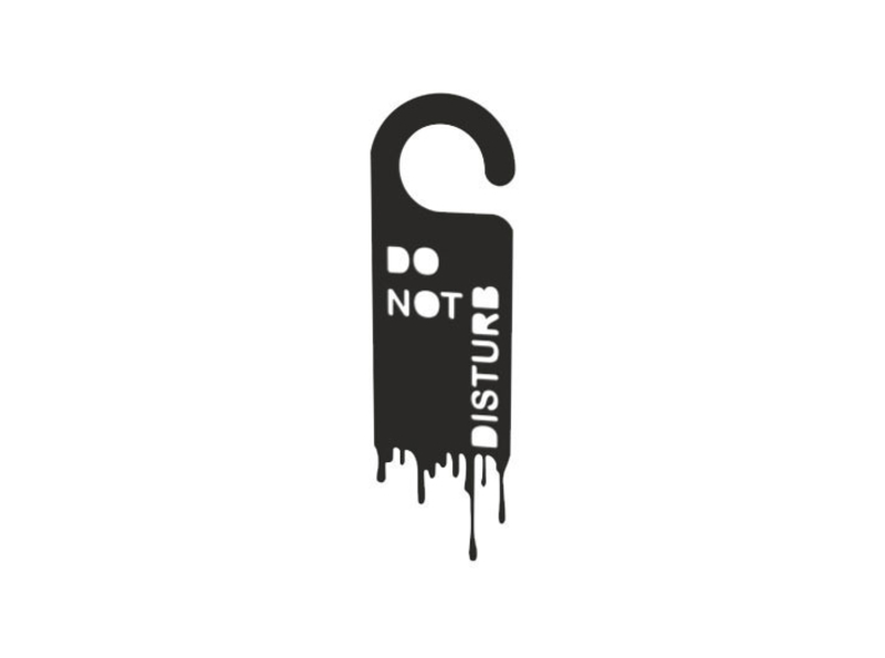 "Do not disturb" sign
