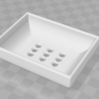Small Simple Soap Dish with drain 3D Printing 215800
