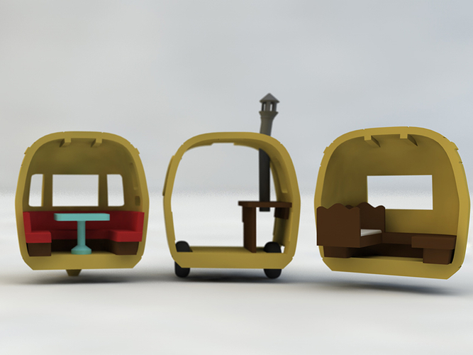 Mini Classics Airstream Trailer 3D Print 215802