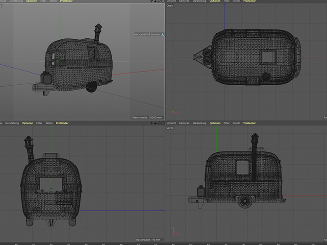 Mini Classics Airstream Trailer 3D Print 215804