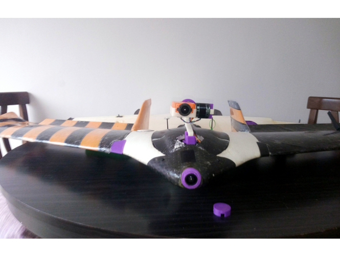 Gimbal Zeta FX-61 Phantom Flying Wing RunCam2 3D Print 215820