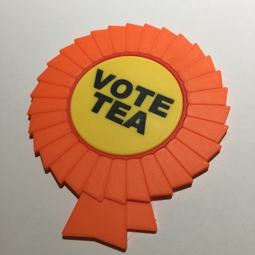 Vote Tea Coaster 3D Print 215855