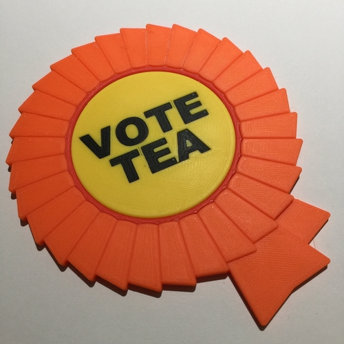 Vote Tea Coaster 3D Print 215856