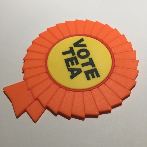 Vote Tea Coaster 3D Print 215857