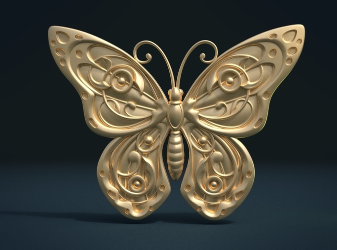 Butterfly Relief 3D Print 215997