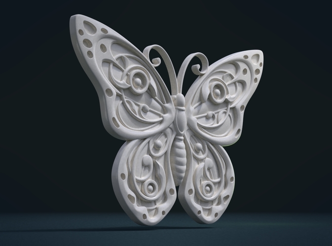 Butterfly Relief 3D Print 215999