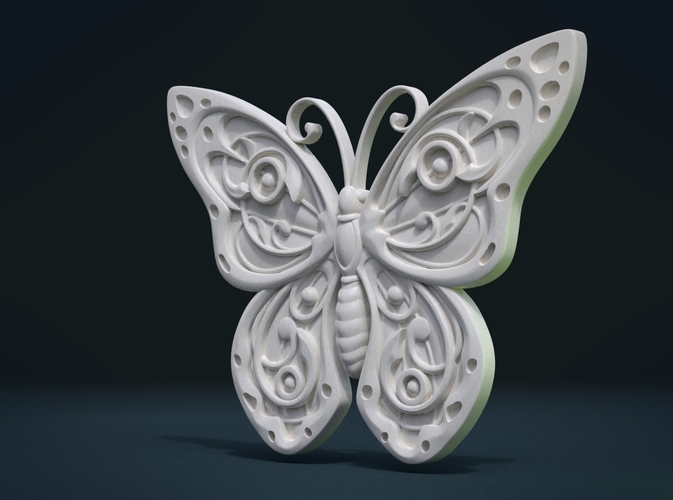 Butterfly Relief 3D Print 216000