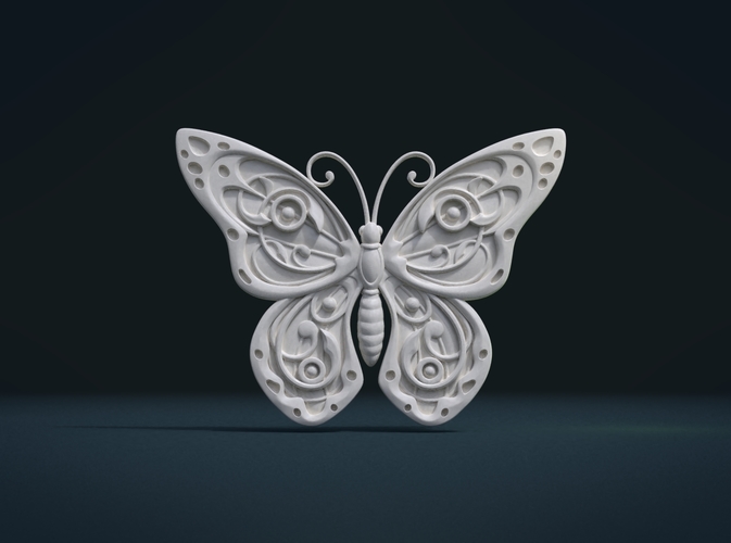 Butterfly Relief 3D Print 216001