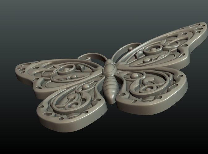 Butterfly Relief 3D Print 216006