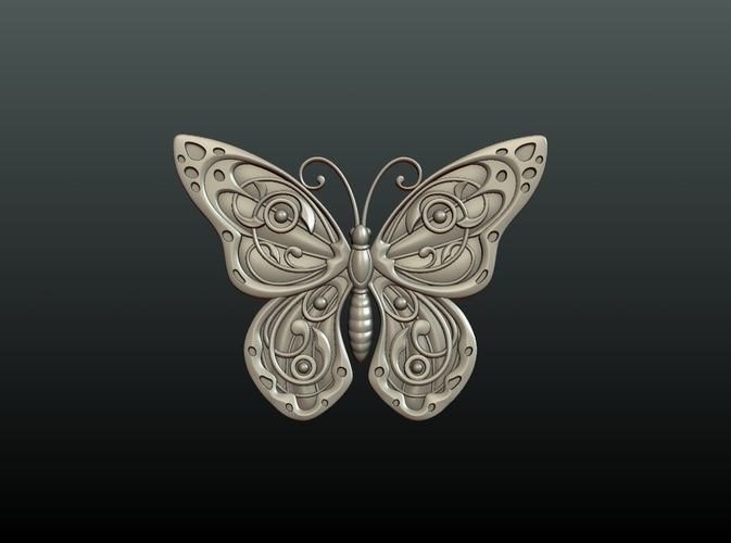 3D Printed Butterfly Relief by Skazok | Pinshape