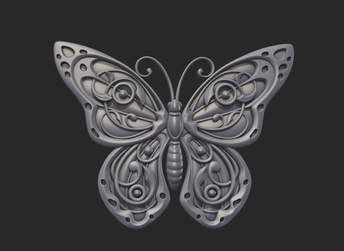 Butterfly Relief 3D Print 216015