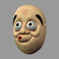 Death Note Mask Hyottoko L Cosplay Halloween STL File - Thumbnail 3