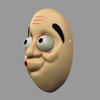 Death Note Mask Hyottoko L Cosplay Halloween STL File - Thumbnail 4