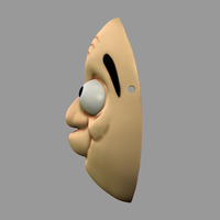 Death Note Mask Hyottoko L Cosplay Halloween STL File - Thumbnail 5