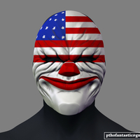 Small Payday the Heist Dallas Game Mask Cosplay Halloween STL File 3D Printing 216049
