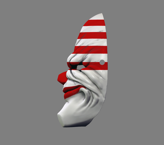Payday the Heist Dallas Game Mask Cosplay Halloween STL File 3D Print 216054