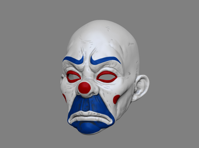 Clown Mask Dark Knight Cosplay Halloween STL File 3D Print 216062