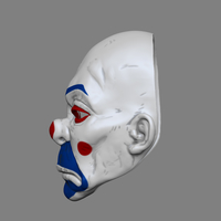 Clown Mask Dark Knight Cosplay Halloween STL File - Thumbnail 4