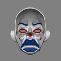 Clown Mask Dark Knight Cosplay Halloween STL File - Thumbnail 5