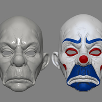 Clown Mask Dark Knight Cosplay Halloween STL File - Thumbnail 6
