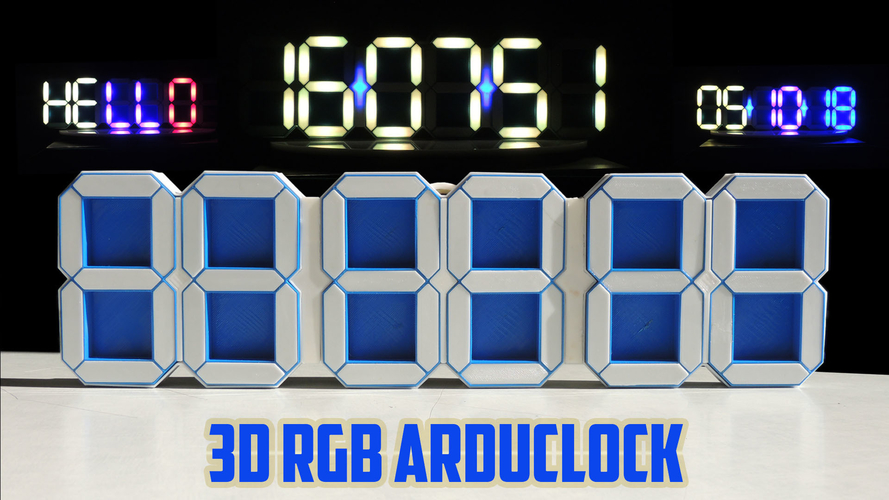 3D RGB ARDUCLOCK 3D Print 216089