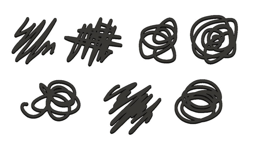 Coaster Set (Geometric Shapes and Scribbles)