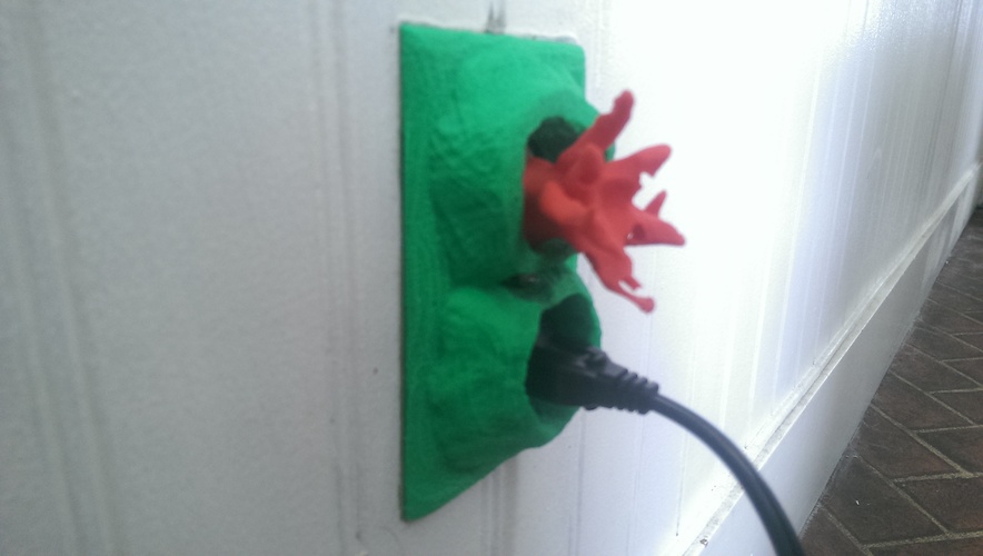 Volcano Outlet Cover 3D Print 21622