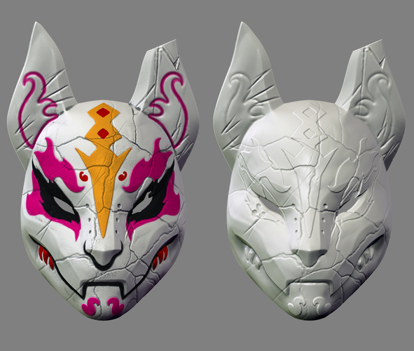 Fortnite Drift Mask Special Kitsune Cosplay STL File  3D Print 216264