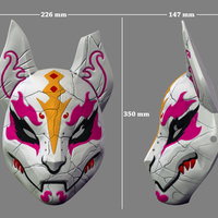 Fortnite Drift Mask Special Kitsune Cosplay STL File  - Thumbnail 8